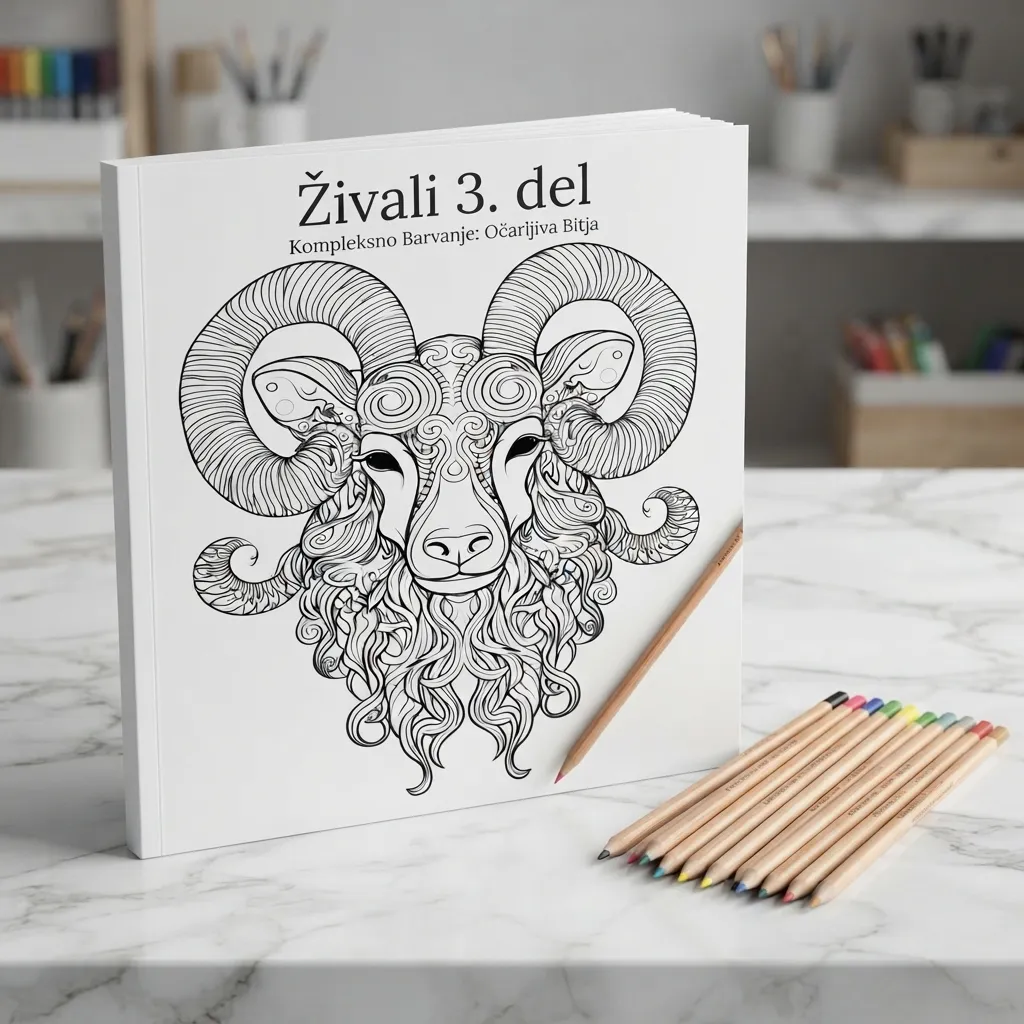 Pobarvanka za odrasle: Živali 3. del - slika 2