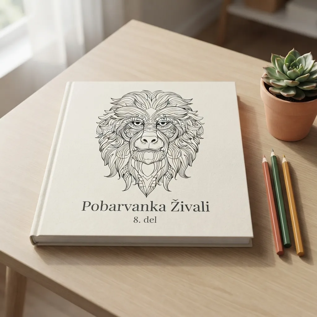 Pobarvanka za odrasle: Živali 8. del - slika 4