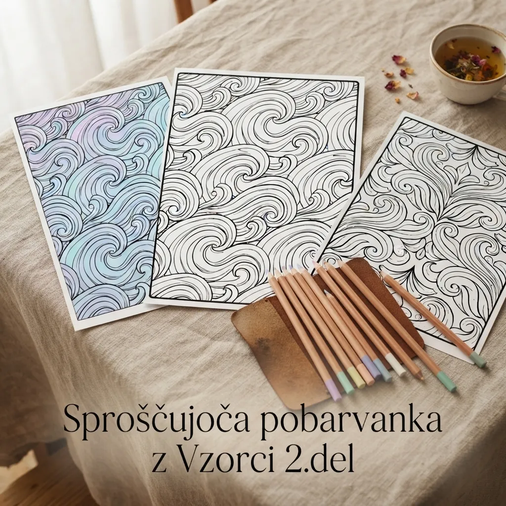 Pobarvanka za odrasle - VZORCI KOMPLET 1-4 (200 strani) - slika 5