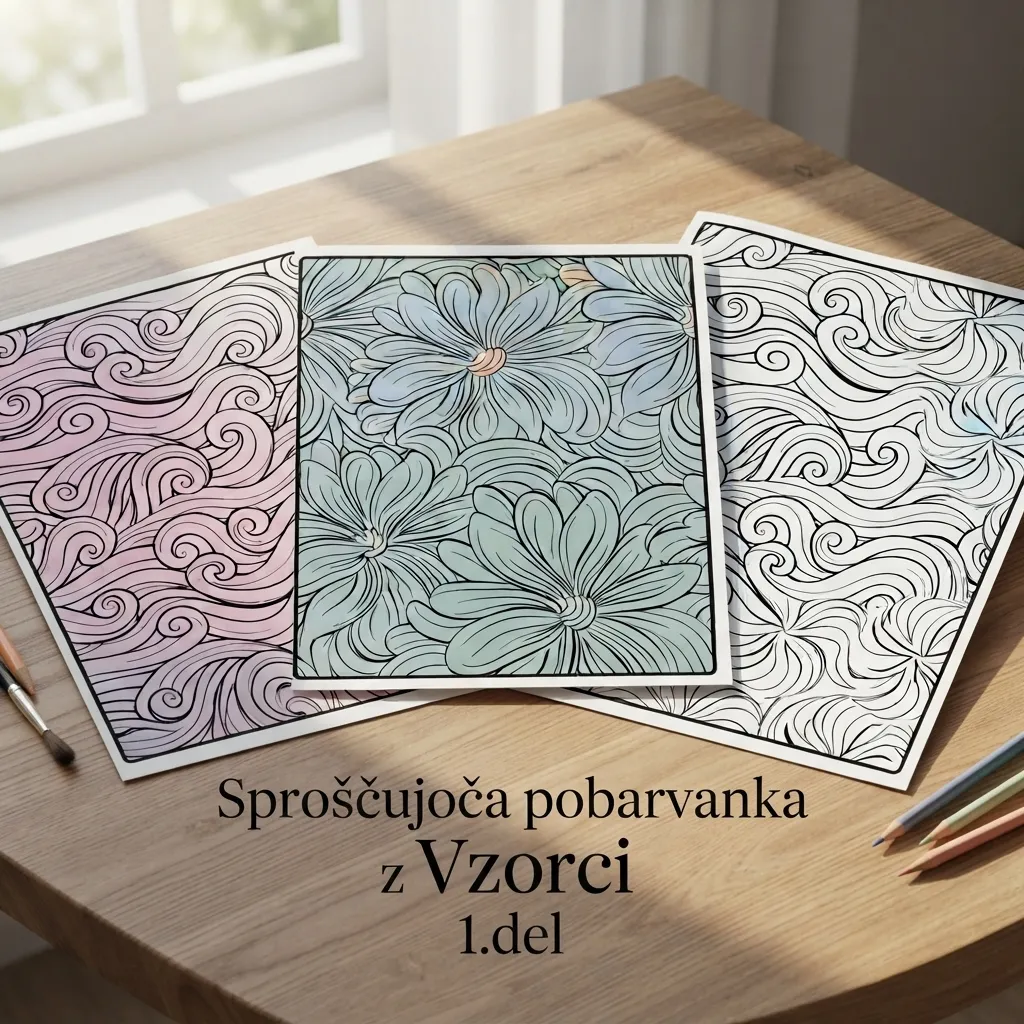 Pobarvanka za odrasle - VZORCI 1.del (50 strani)