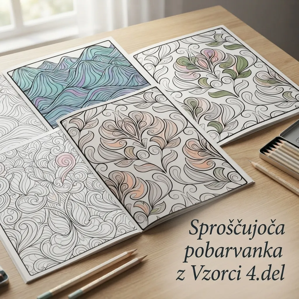Pobarvanka za odrasle - VZORCI KOMPLET 1-4 (200 strani) - slika 3