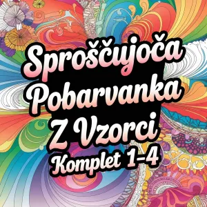 Pobarvanka za odrasle - VZORCI KOMPLET 1-4 (200 strani)